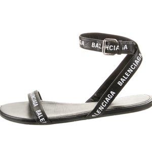 Balenciaga black strappy sandals 38